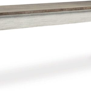 Signature Design by Ashley Casual Skempton Storage Bench White/Light Brown