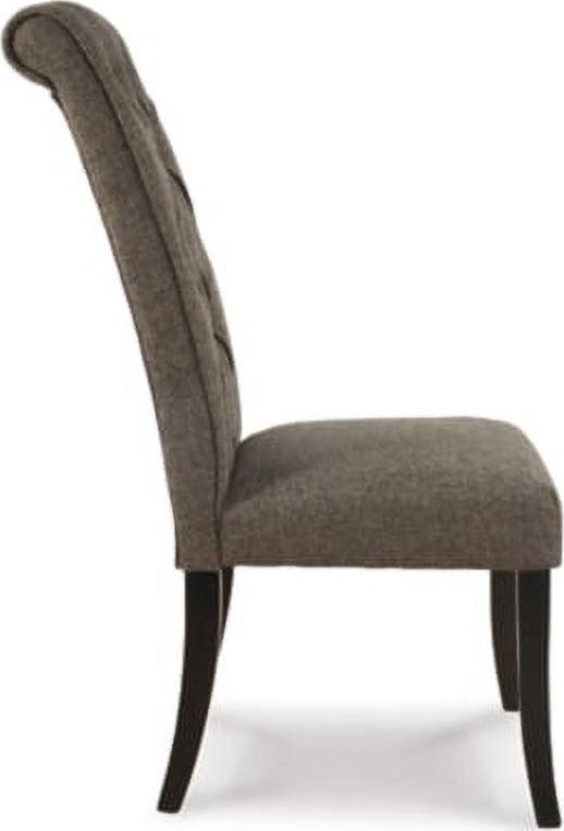 Signature Design by Ashley Tripton Classic Tufted Upholstered Armless Dining Chair, Set of 2, Brownish Gray - Image 7