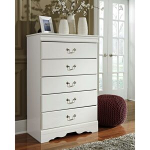 Ashley Furniture Anarasia 5 Drawer Chest in White