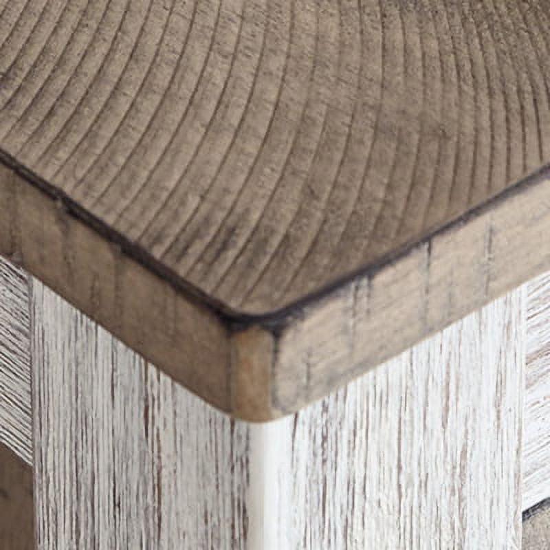 Signature Design by Ashley Skempton Counter Height Upholstered Barstool, Set of 2, White/Light Brown - Image 6