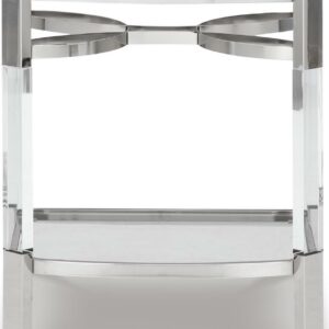 Signature Design by Ashley Contemporary Chaseton Accent Table Clear/Silver Finish