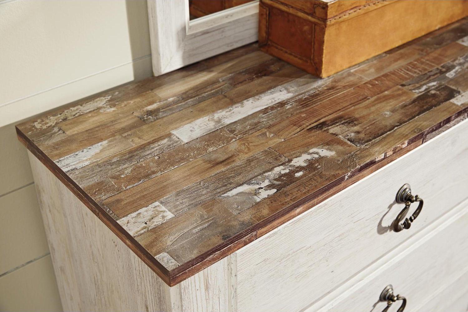 Signature Design by Ashley Willowton Farmhouse 2 Drawer Nightstand with USB Charging Ports, Whitewash - Image 6