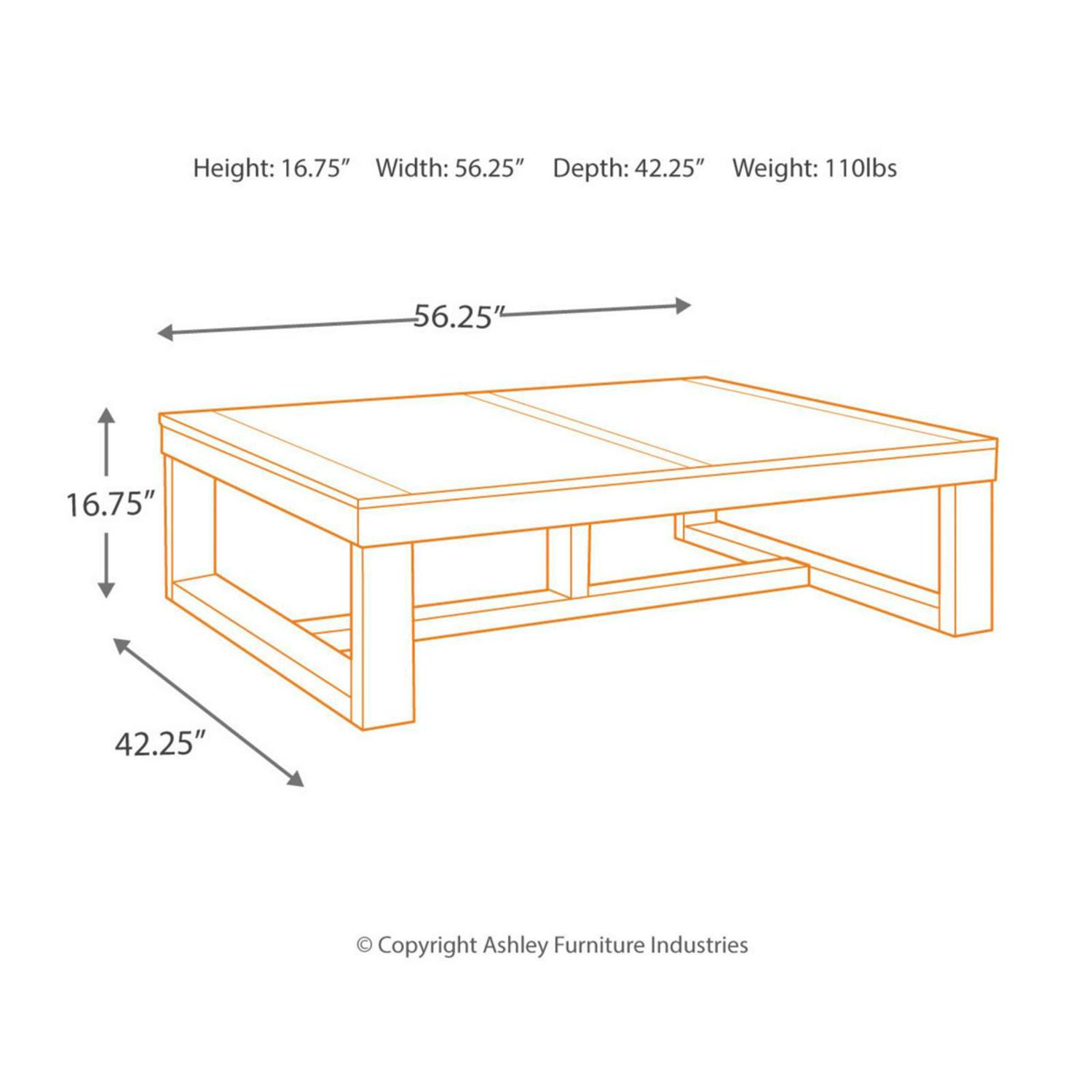 Signature Design by Ashley Watson Coffee Table in Dark Brown - Image 3