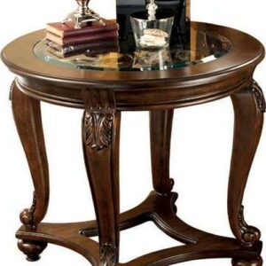 Signature Design by Ashley Traditional Norcastle End Table Dark Brown