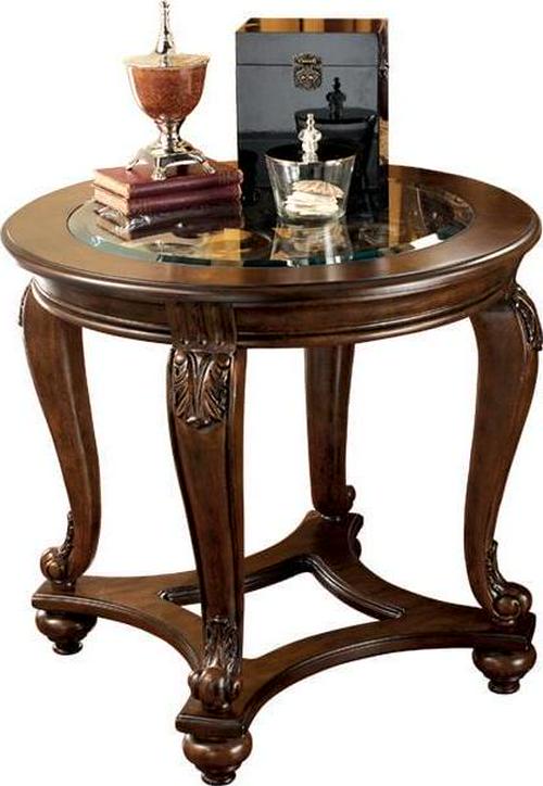 Signature Design by Ashley Traditional Norcastle End Table Dark Brown