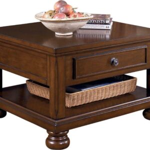 Signature Design by Ashley Casual Porter Coffee Table with Lift Top Rustic Brown