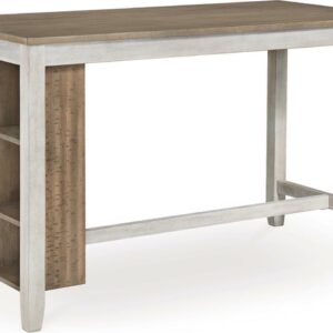 Signature Design by Ashley Casual Skempton Counter Height Dining Table White/Light Brown