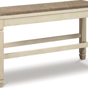 Signature Design by Ashley Casual Bolanburg Counter Height Dining Bench Two-tone