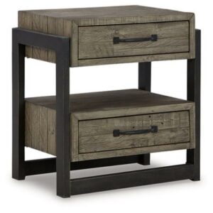 Signature Design by Ashley Casual Brennagan 2 Drawer Nightstand, Gray