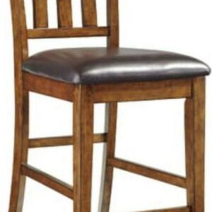Signature Design by Ashley Ralene Counter Height Upholstered Barstool, Set of 2, Medium Brown