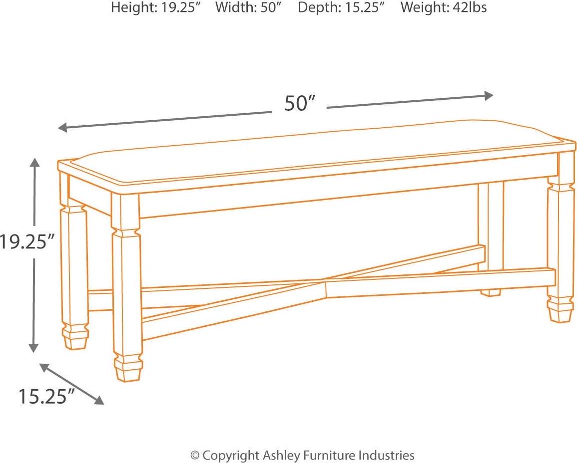 Signature Design by Ashley Tyler Creek Dining Bench, Black/Brown - Image 4