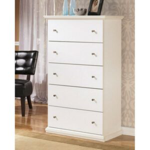 Signature Design by Ashley Bostwick Shoals 5 Drawer Wood Chest in White