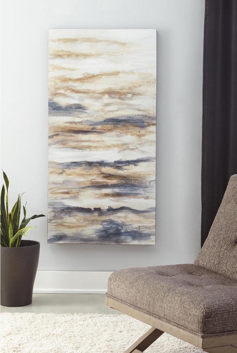 Signature Design by Ashley Contemporary Joely Wall Art Blue/Tan - Image 2