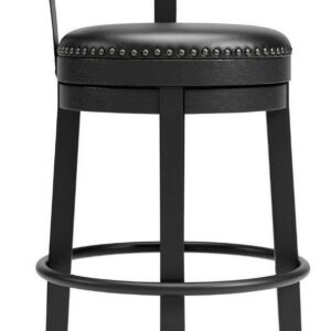 Signature Design by Ashley Valebeck Collection Swivel Bar Stools, Black