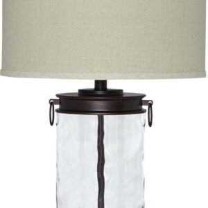 Signature Design by Ashley Casual Tailynn Table Lamp Clear/Bronze Finish