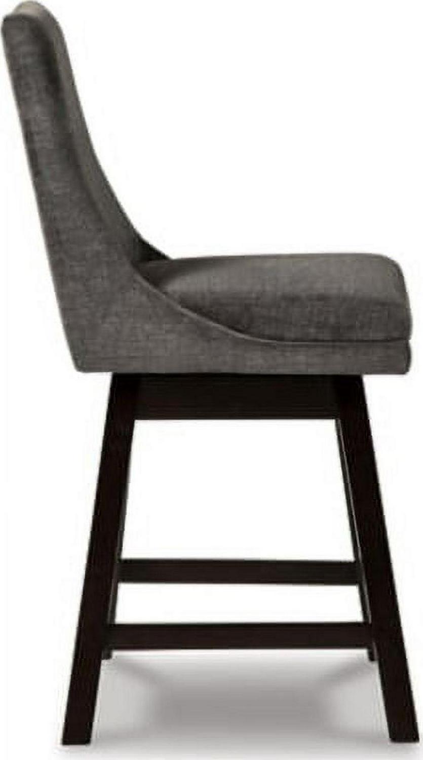 Signature Design by Ashley Tallenger Upholstered Swivel Counter Height Barstool Set of 2, Dark Gray - Image 5