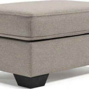 Signature Design by Ashley Contemporary Greaves Ottoman Chenille Stone