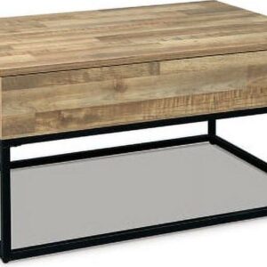 Signature Design by Ashley Contemporary Gerdanet Lift-Top Coffee Table, Natural