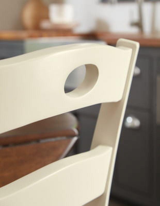 Signature Design by Ashley Woodanville Cottage Ladderback Dining Chair, Set of 2, Cream & Brown - Image 3