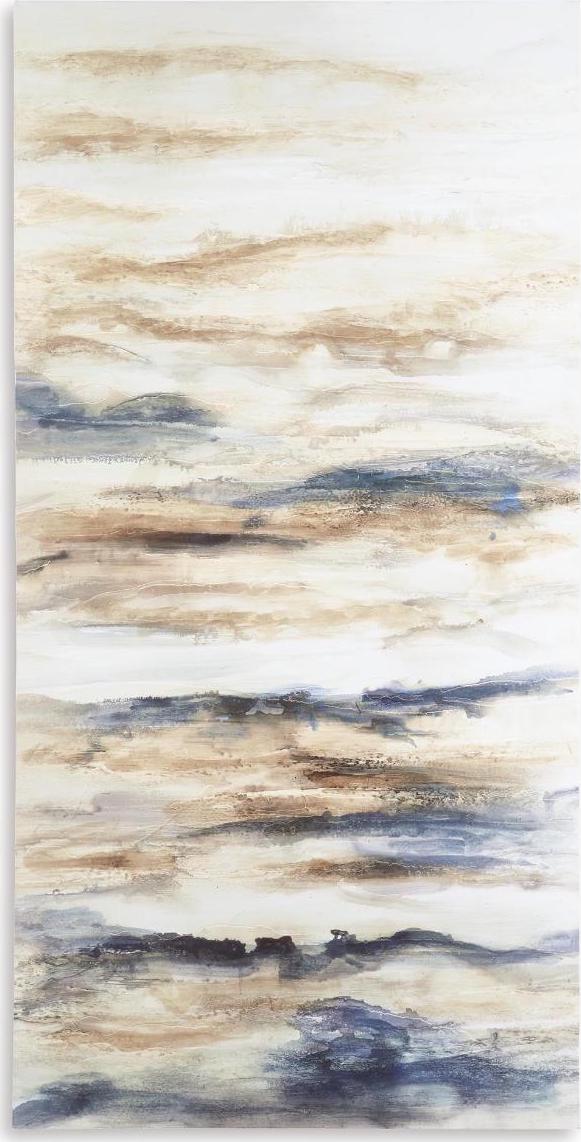 Signature Design by Ashley Contemporary Joely Wall Art Blue/Tan