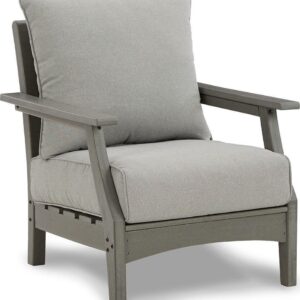 Signature Design by Ashley Contemporary Visola Lounge Chair with Cushion, Set of 2, Gray