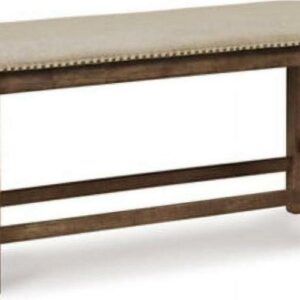 Signature Design by Ashley Casual Moriville Counter Height Dining Bench Beige