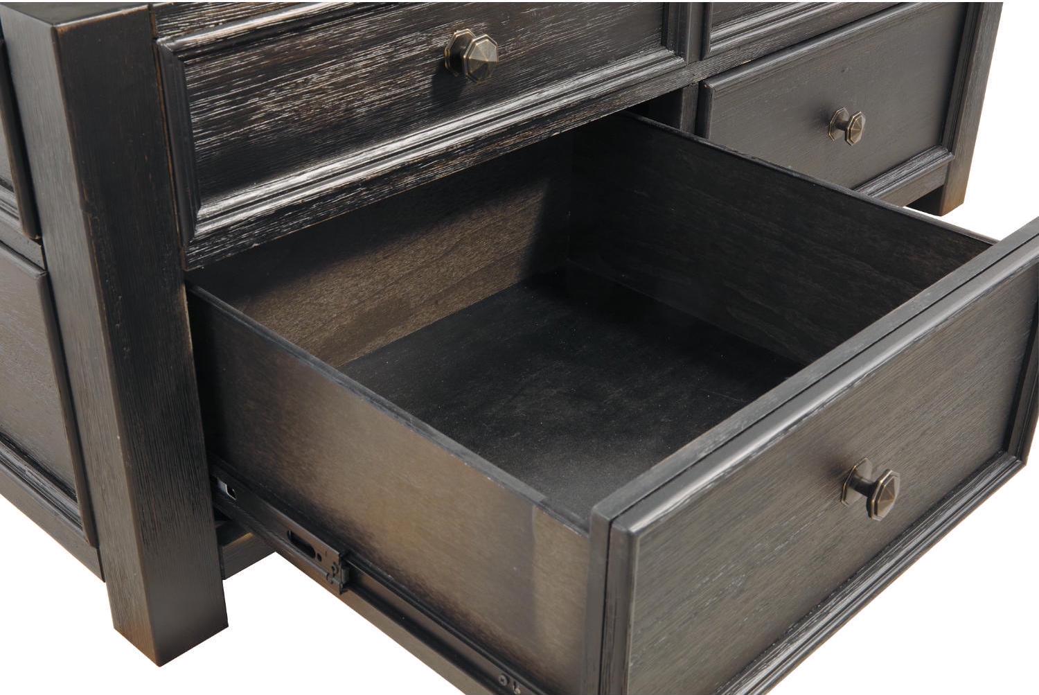 Signature Design by Ashley Tyler Creek 4 Drawer Coffee Table with Lift Top, Grayish Brown/Black - Image 6