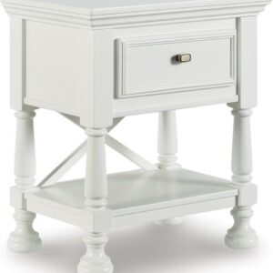 Signature Design by Ashley Casual Kaslyn 1 Drawer Nightstand, White