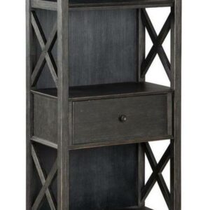 Signature Design by Ashley Tyler Creek 2 Drawer Display Cabinet, Black/Gray