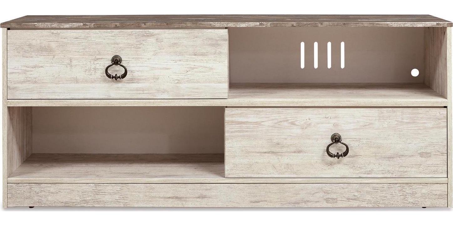 Signature Design by Ashley Willowton 59" 2 Drawer TV Stand, Whitewash - Image 3