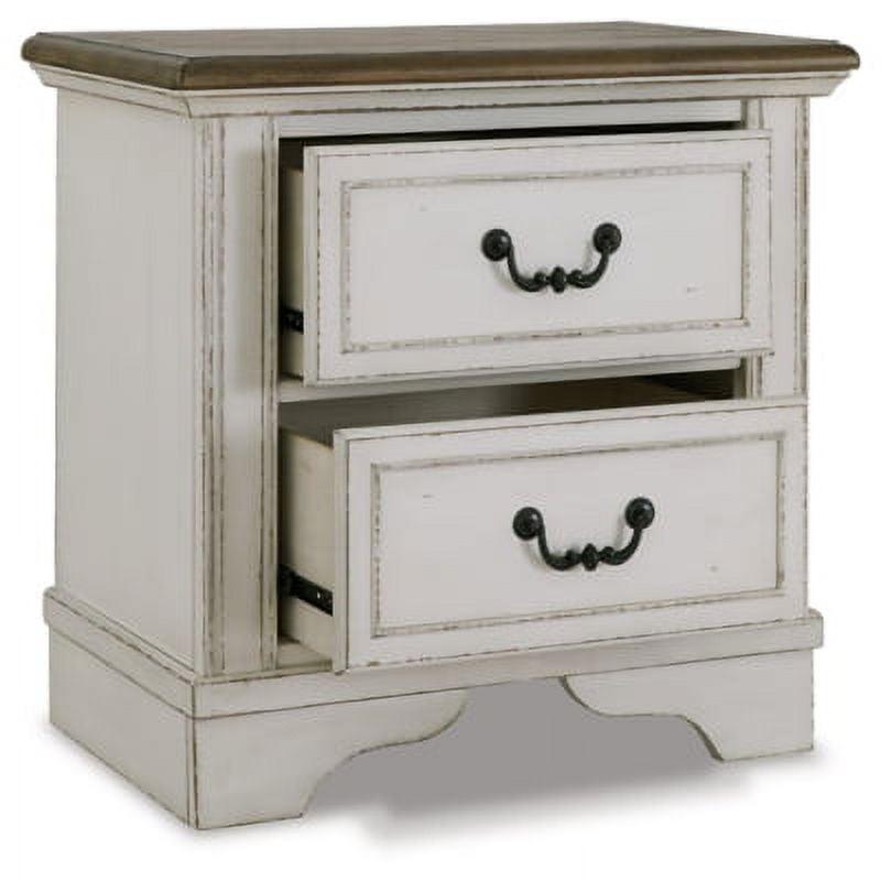 Signature Design by Ashley Traditional Brollyn 2 Drawer Nightstand, Two-Tone Brown - Image 3
