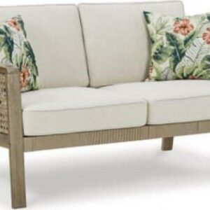 Signature Design by Ashley Casual Barn Cove Loveseat with Cushion  Brown