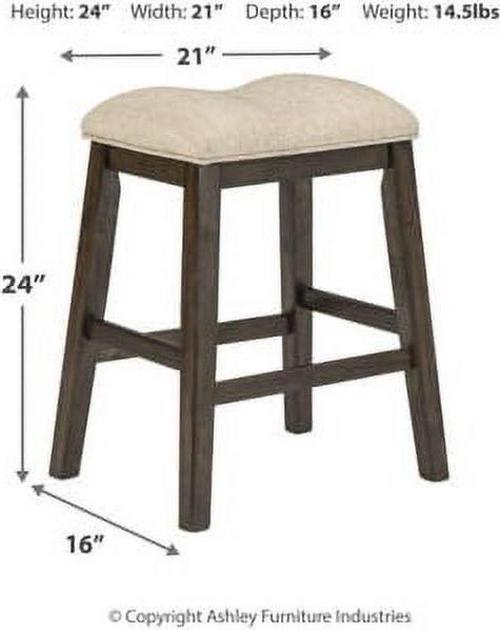 Signature Design by Ashley Rokane Modern Farmhouse 24" Counter Height Upholstered Barstool, Set of 2 - Image 5