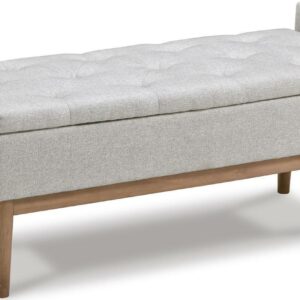 Signature Design by Ashley Contemporary Briarson Storage Bench Beige/Brown