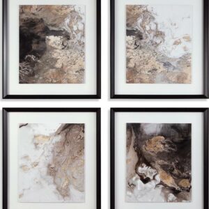 Signature Design by Ashley Contemporary Hallwood Wall Art (Set of 4) Multi