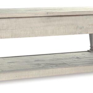 Signature Design by Ashley Shawnalore 2 Drawer Coffee Table, Whitewash