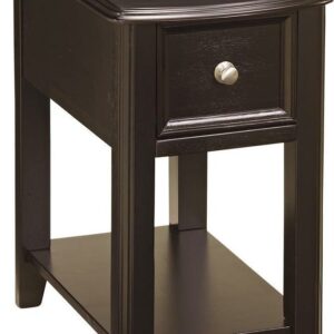 Signature Design by Ashley Contemporary Breegin Chairside End Table Almost Black