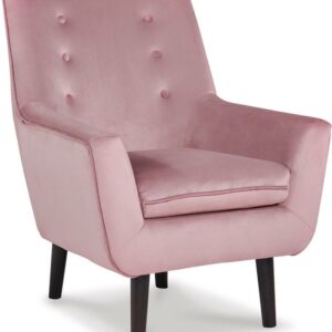 Signature Design by Ashley Zossen Chic Velvet Tufted Accent Chair, Pink