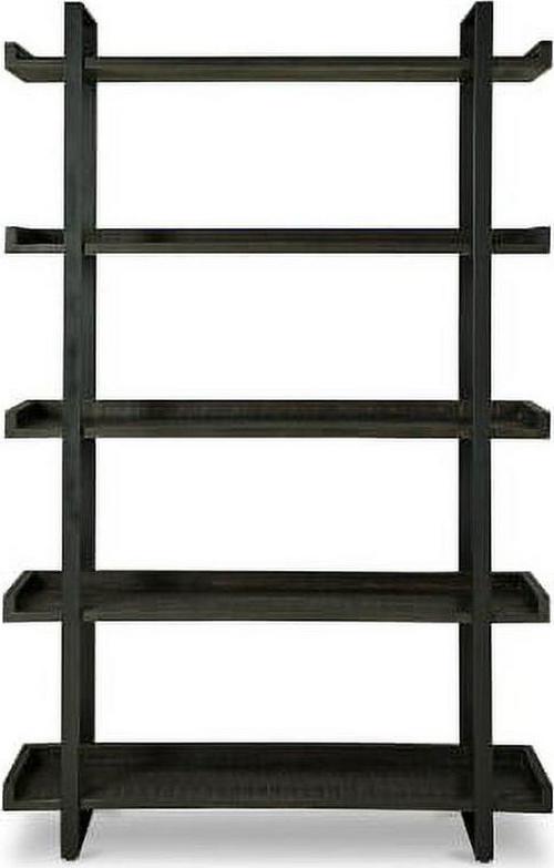 Signature Design by Ashley Contemporary Kevmart Bookcase, Grayish Brown/Black - Image 3