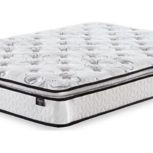 Signature Design by Ashley 10 Inch Bonnell Pillow Top Queen Mattress, White