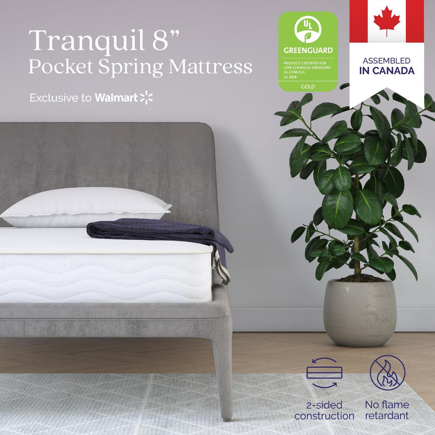 Signature Sleep Tranquil 8'' 2-Sided Pocket Spring Mattress, Twin
