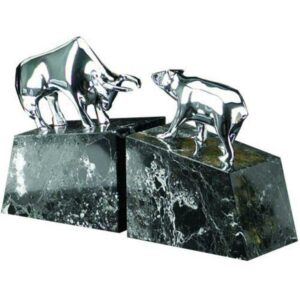 Bey Berk Stock Market Bull and Bear Bookends