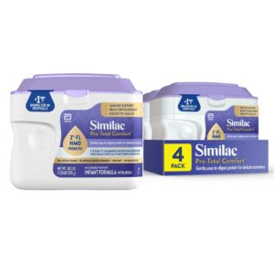 Similac Pro-Total Comfort Powder Baby Formula, 20.1-oz Tub, Pack of 4