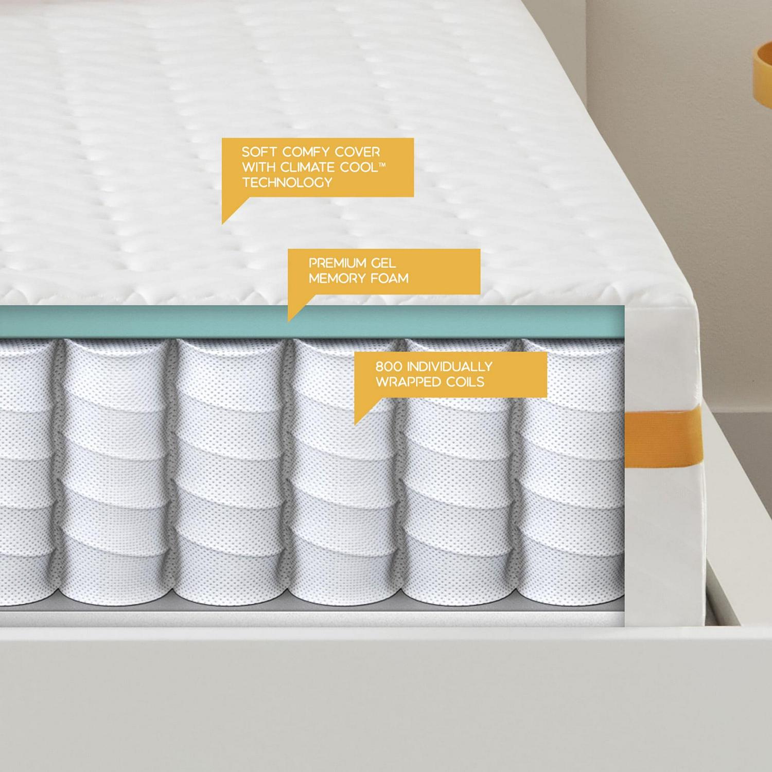 Simmons 10" Medium Cooling Gel Memory Foam Mattress, Full - Image 4