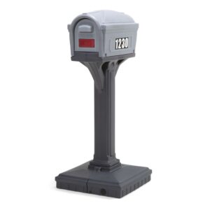 Simplay3 Dig-Free Easy Up Classic Mailbox and Post Combination, Gray