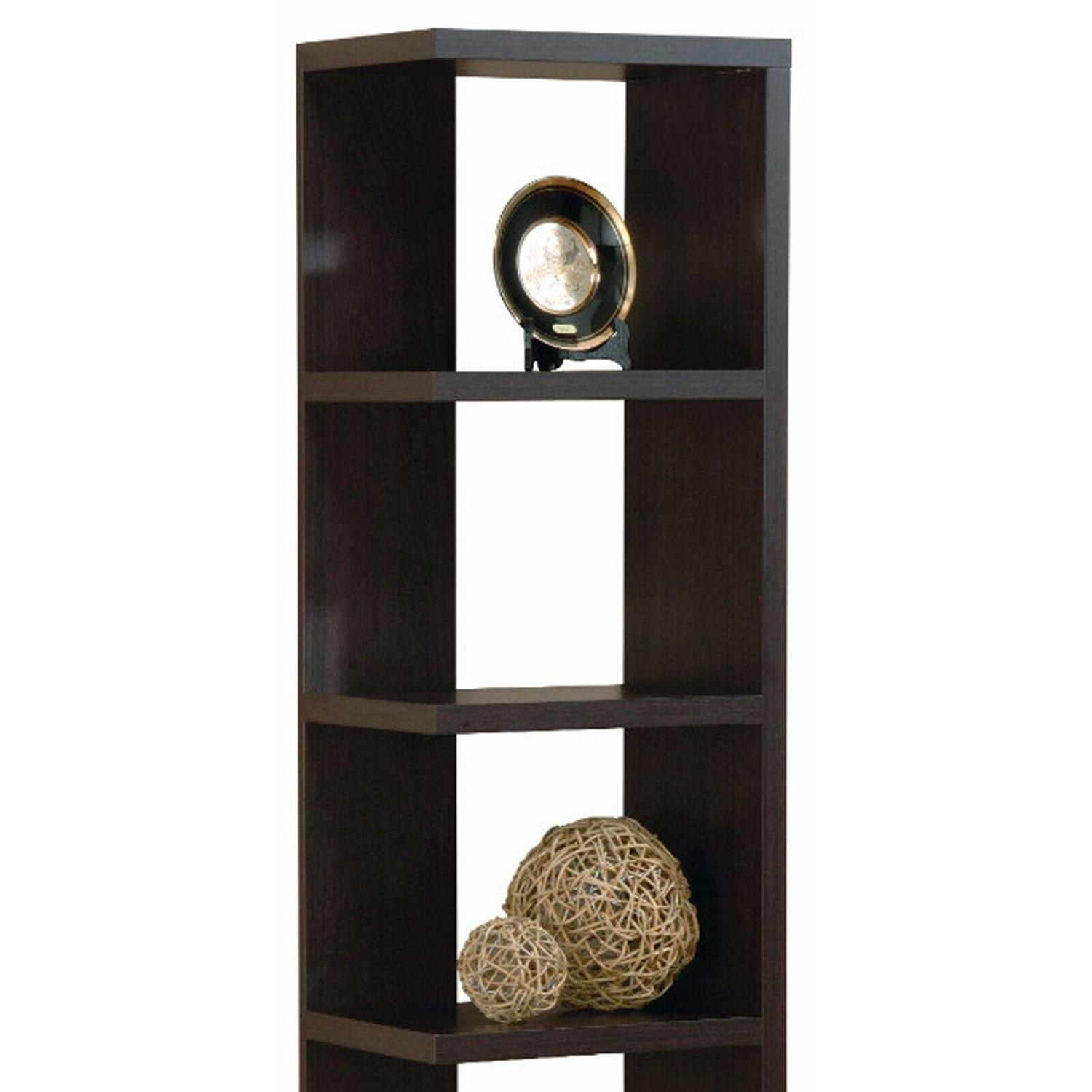 Simple And Stylish Corner Display Cabinet, Brown- Saltoro Sherpi - Image 2
