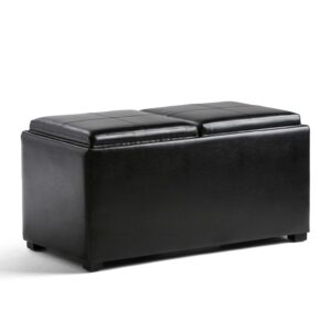 Avalon 5 Pc Storage Ottoman in Vegan Leather