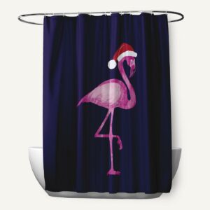 Simply Daisy 70" W x 73" H Snow Bird Animal Print Polyester Shower Curtain, Blue