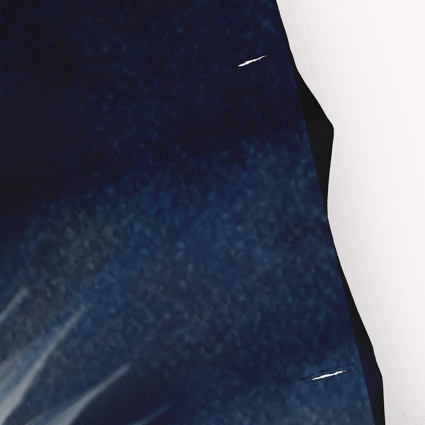 Simply Daisy Shibori Burst Polyester Polyester Shower Curtain, Navy - Image 2