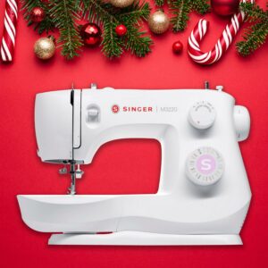 SINGER M3220 Lightweight & Portable Sewing Machine With 108 Stitch Applications, LED Lighting & 1-Step Buttonhole | Ideal for Crafting, Home Décor, and Fashion Sewing
